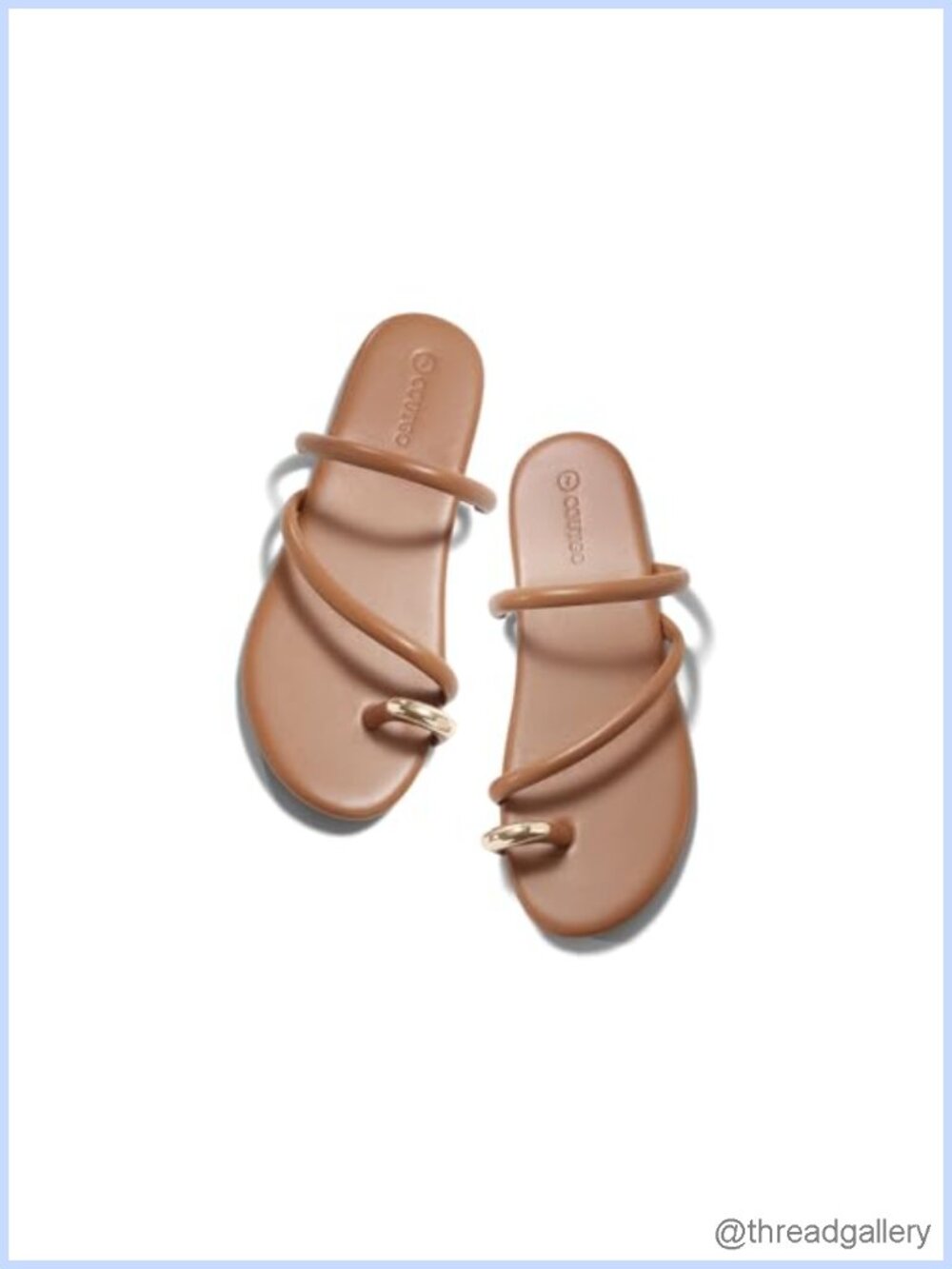 Strappy Flat Sandals Square Open Toe Slip On Slide Faux Leather Summer